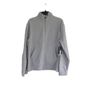 NWT Xersion Light Gray 1/2 Zip Fleece Sweatshirt - Works for Men or Women!